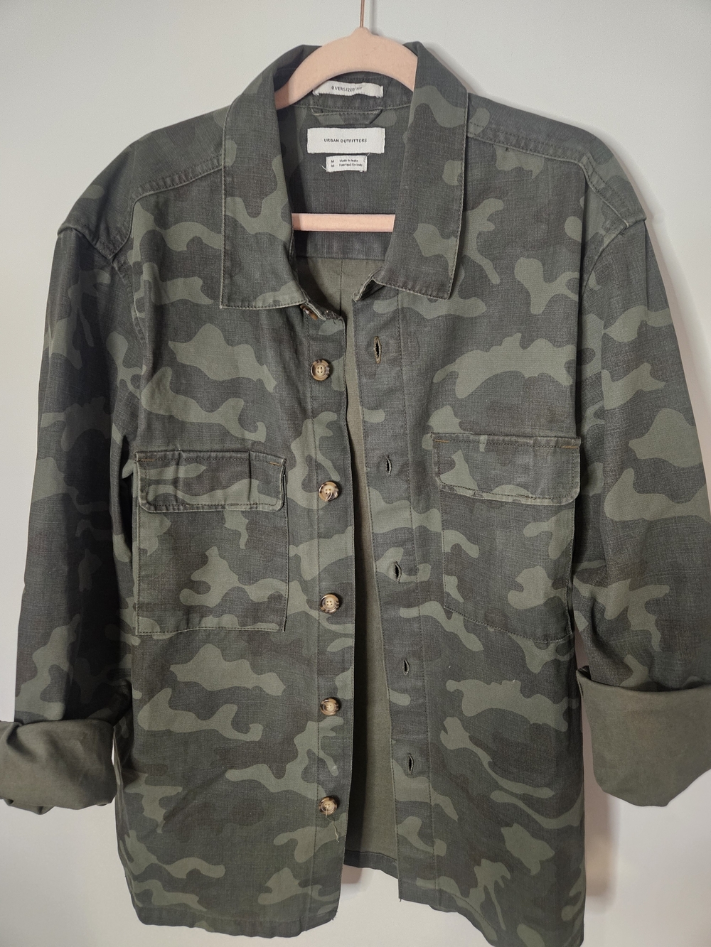 Urban Outfitters Green Camo Utility Jacket